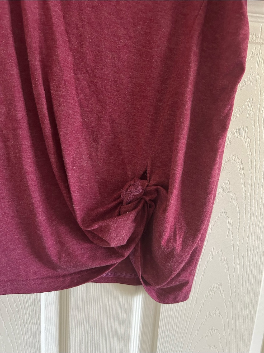 Zilin Cold Shoulder Twist Hem Size Medium Purple Short Sleeve Top - Picture 4 of 4